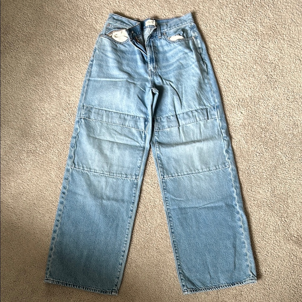 Madewell Light Blue Super Wide Leg Jeans